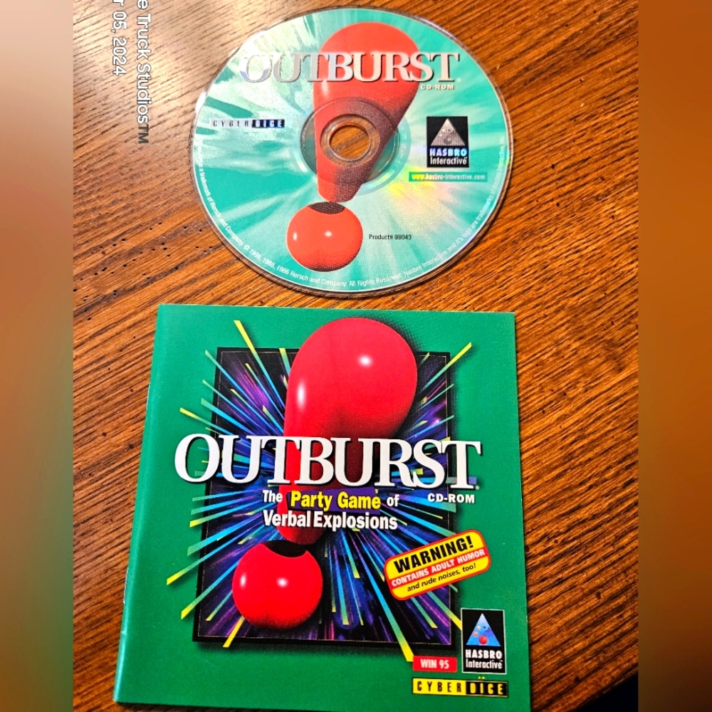 Outburst PC CD-ROM Game Hasbro Windows 95